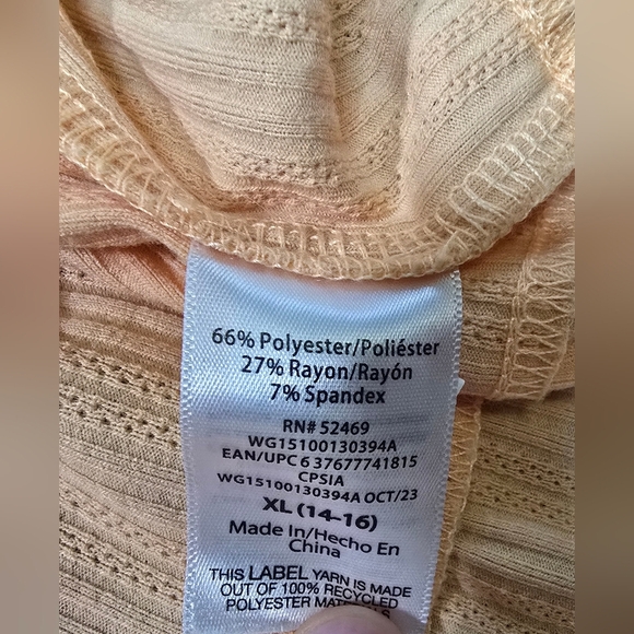 Wonder Nation Girls Tiered Flowy Babydoll Top Peach Orange XL - Picture 6 of 8